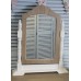 White Vintage Two Drawer Dressing Table/Hall Table With Vanity Mirror And Stool The Beach Hut Range